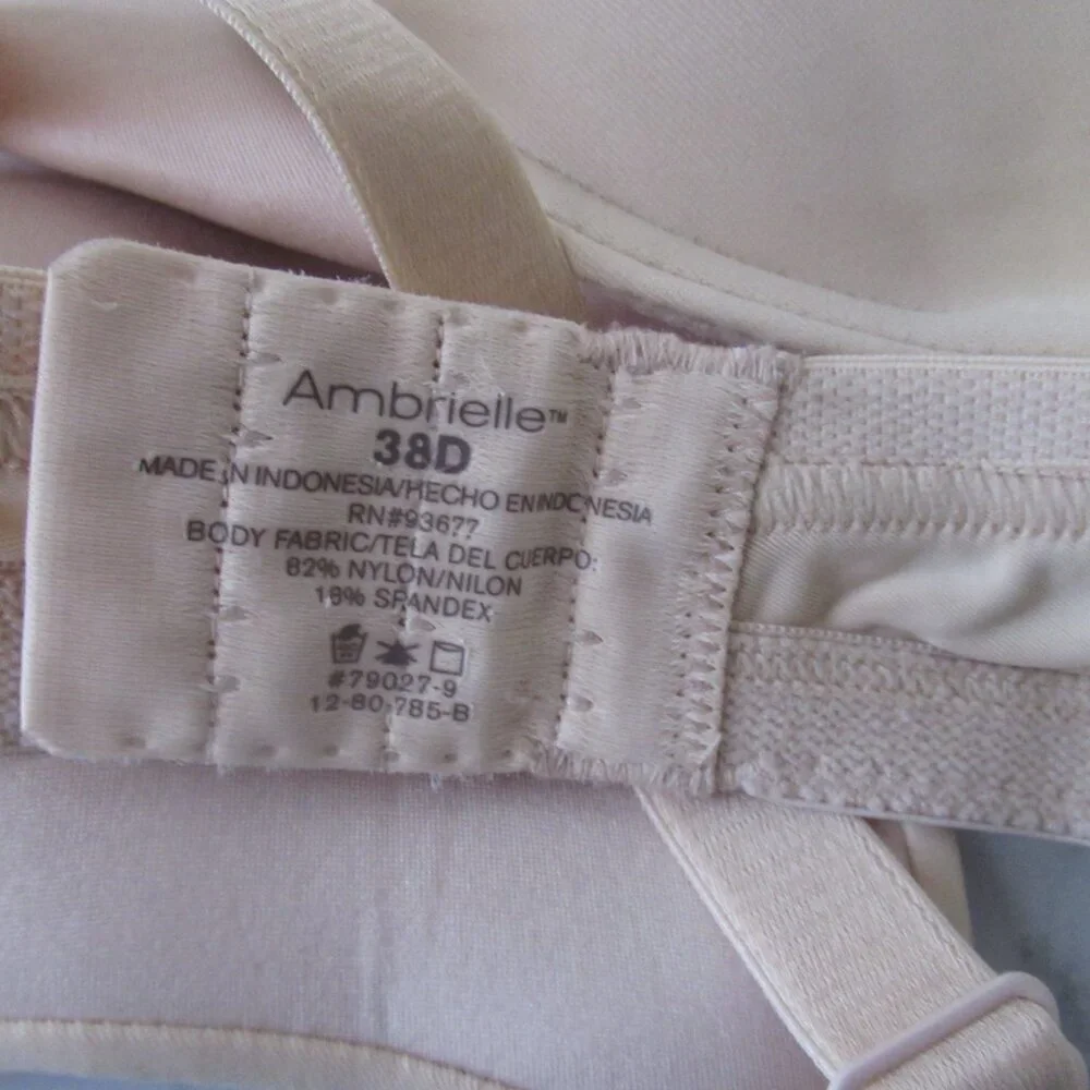Ambrielle Bra 38D Beige Tan Underwire‎ Padded